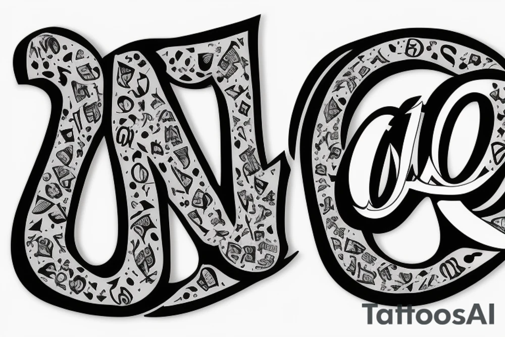 Create an ambigram with the letters "Go(l)d" tattoo idea
