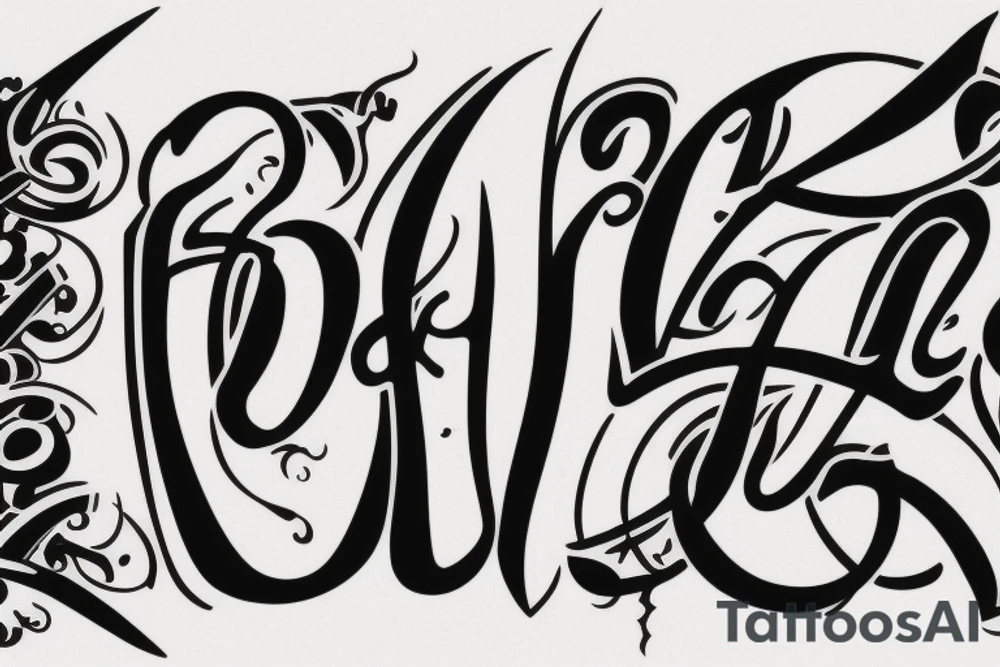 Create an ambigram with the letters "Go(l)d" tattoo idea