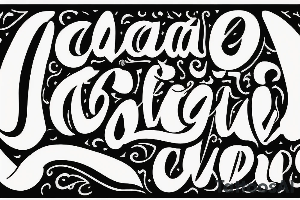 Create an ambigram with the letters "Go(l)d" tattoo idea