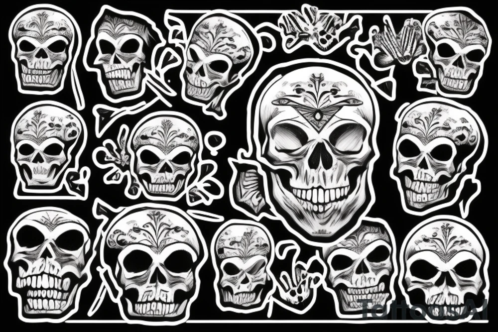 A skull with a Le fort III fracture that has the phrase ”MEMENTO MORI” beneath it tattoo idea