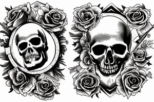 A skull with a Le fort III fracture that has the phrase ”MEMENTO MORI” beneath it tattoo idea