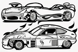japanese car drifting tattoo idea