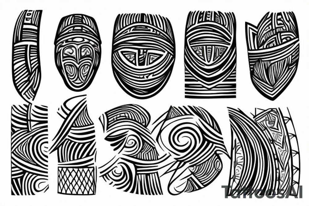 abstract lines drawn tattoo idea