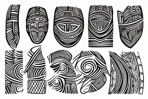 abstract lines drawn tattoo idea
