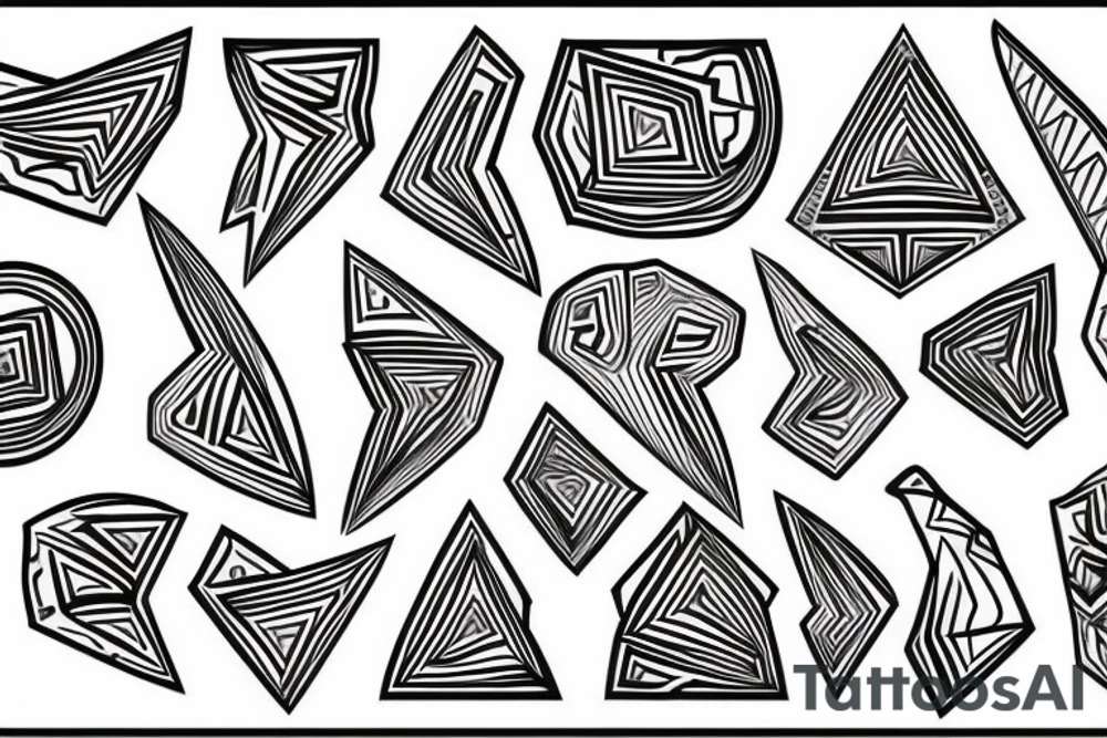abstract lines drawn tattoo idea