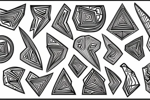 abstract lines drawn tattoo idea