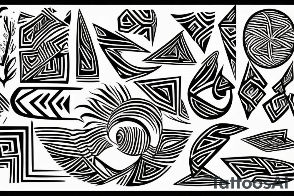 abstract lines drawn tattoo idea