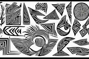 abstract lines drawn tattoo idea