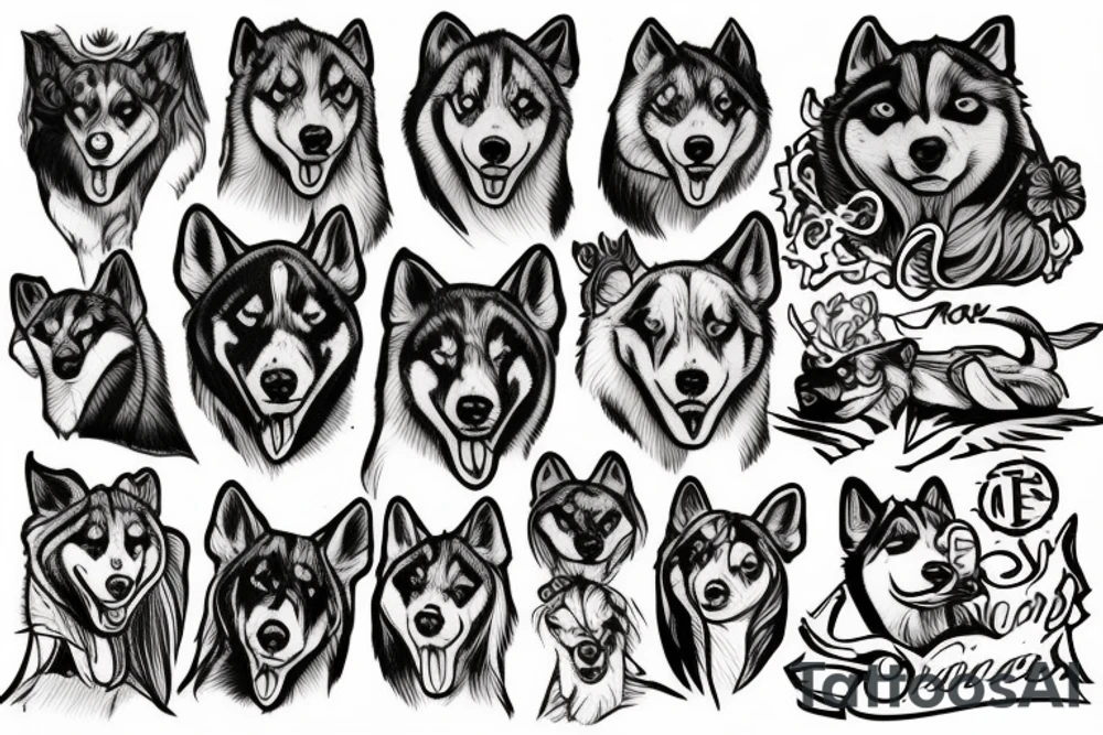 Sled dog tattoo idea