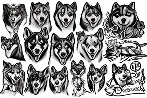 Sled dog tattoo idea
