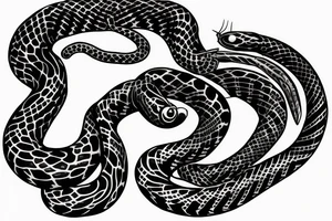 Snake, long body, curves tattoo idea