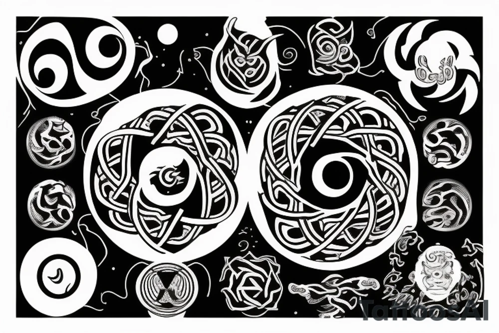 "Infinity has no beginning, no beginning can have no end"
oroboros circle
yin yang tattoo idea