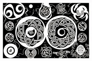 "Infinity has no beginning, no beginning can have no end"
oroboros circle
yin yang tattoo idea