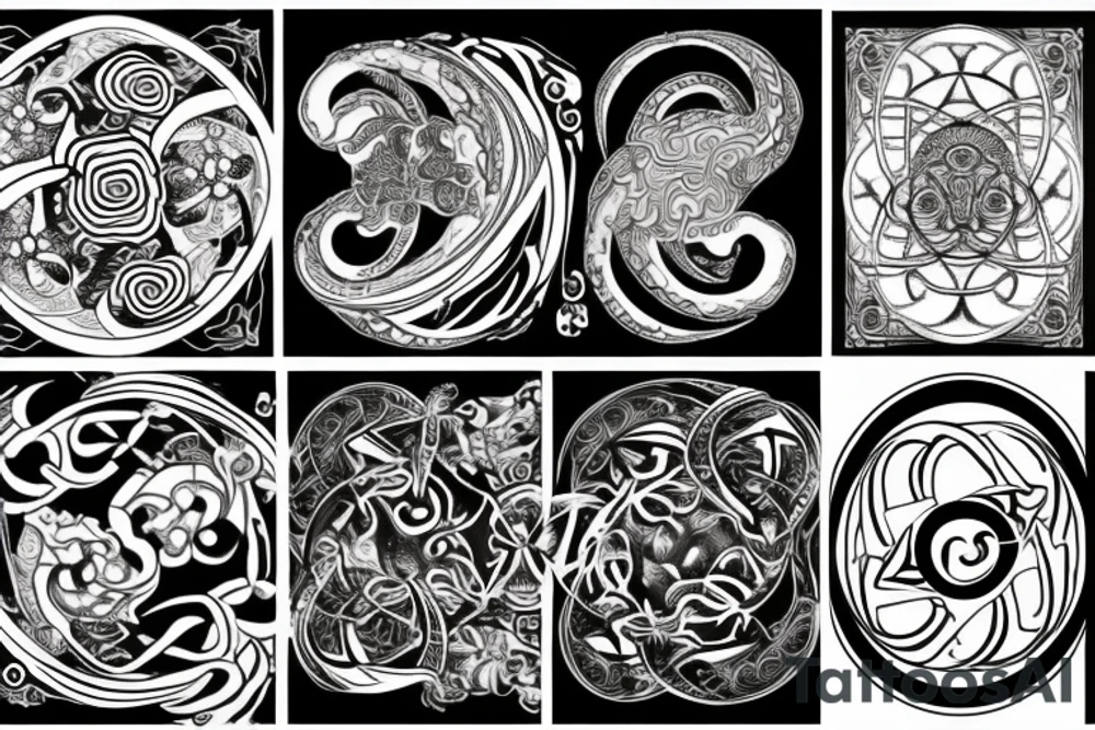 "Infinity has no beginning, no beginning can have no end"
oroboros circle
yin yang tattoo idea