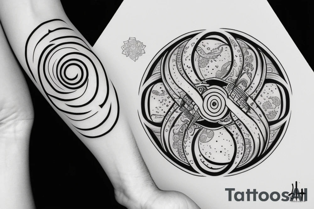 "Infinity has no beginning, no beginning can have no end"
oroboros circle
yin yang tattoo idea