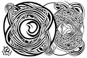 "Infinity has no beginning, no beginning can have no end"
oroboros circle
yin yang tattoo idea