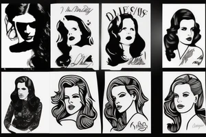 Lana del rey portrait tattoo idea