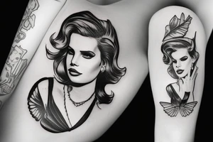 Lana del rey portrait tattoo idea