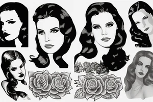 Lana del rey portrait tattoo idea
