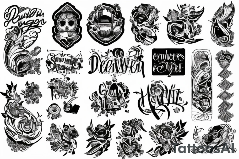 Text Dewin tattoo idea
