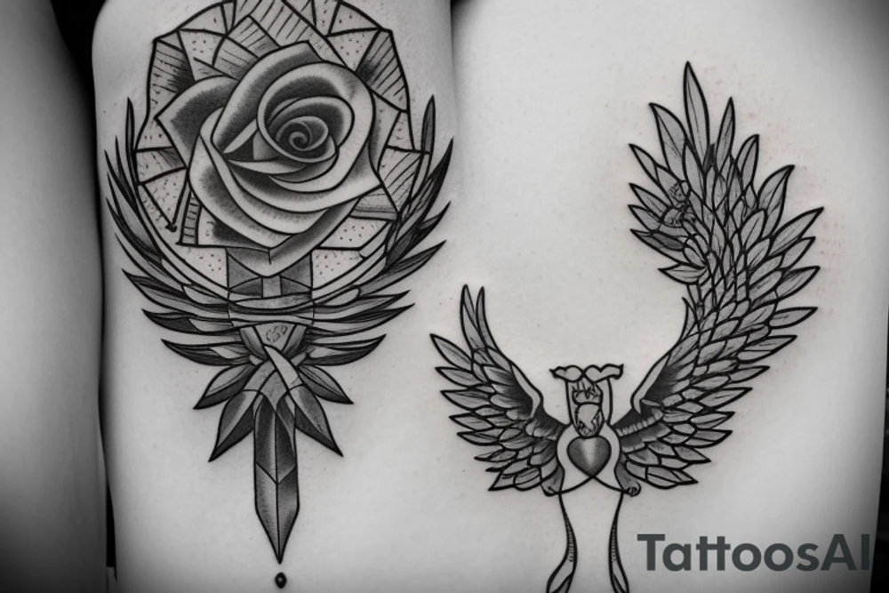 crossed keys tattoo idea