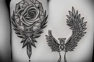 crossed keys tattoo idea
