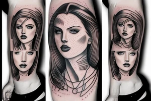 realistic woman fantasy tattoo idea