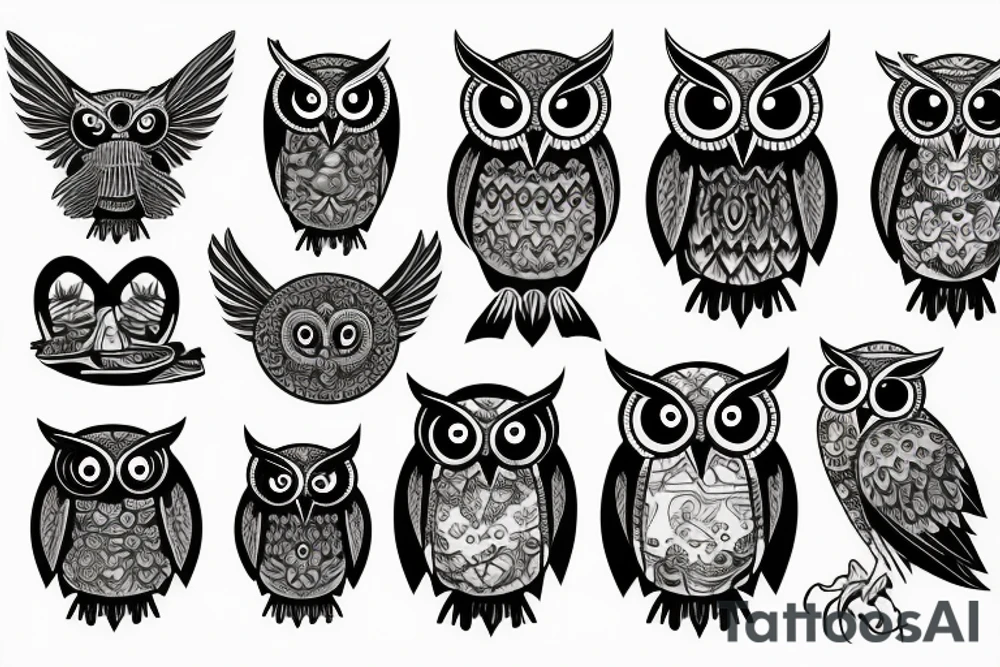 Owl crazy tattoo idea