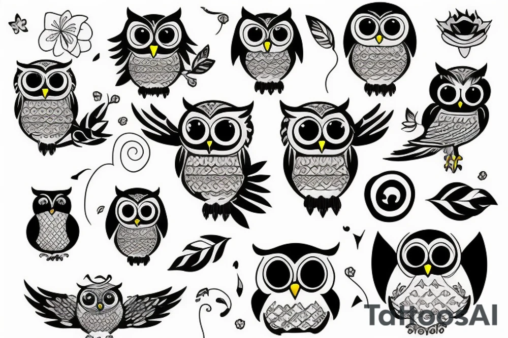 Owl crazy tattoo idea