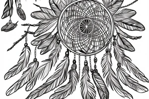 Tree of life inside dream catcher with birds flying away tattoo idea