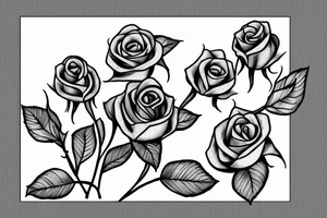 three long-stemmed roses, with a banner woven between the stems saying "He Wars for my Peace" tattoo idea