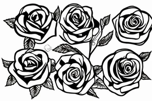 three long-stemmed roses, with a banner woven between the stems saying "He Wars for my Peace" tattoo idea