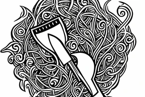 March symbol with a knife in it living on tree of life tattoo idea