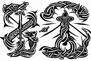 March symbol with a knife in it living on tree of life tattoo idea