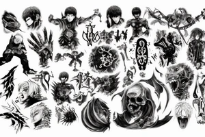 Berserk, anime, guts, god hand tattoo idea