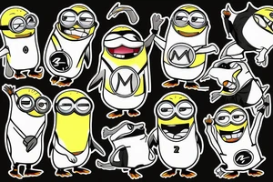 Penguins from madgascar and minions fighting tattoo idea