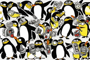 Penguins from madgascar and minions fighting tattoo idea