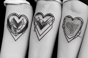 chains binding a heart tattoo idea