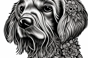 Moose cocker spaniel owl tattoo idea