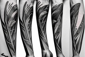 Two magpies abstract tattoo idea