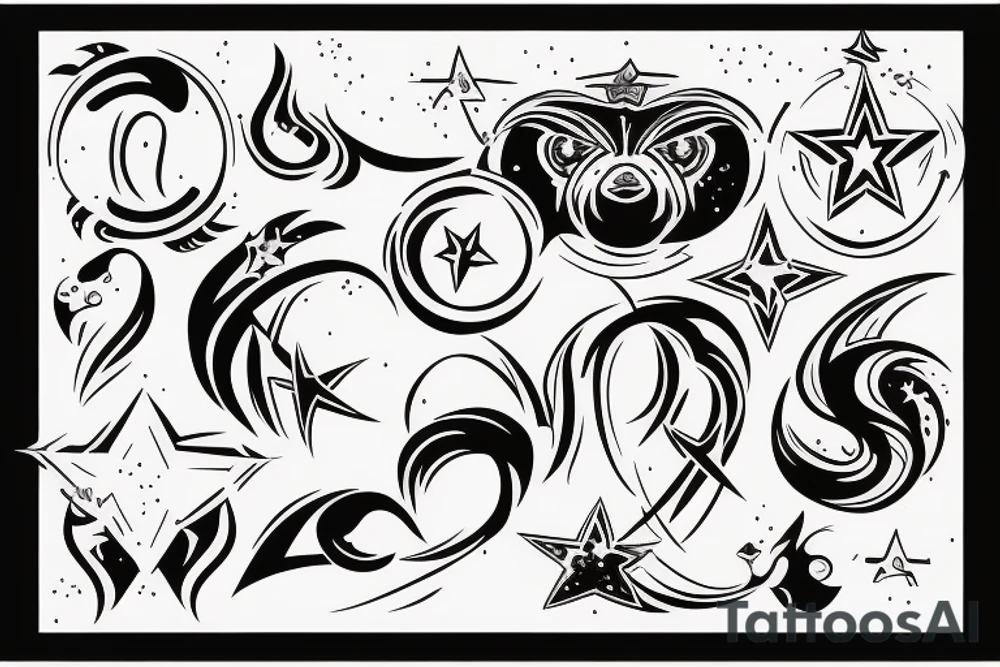Taurus Vector star sign tattoo idea