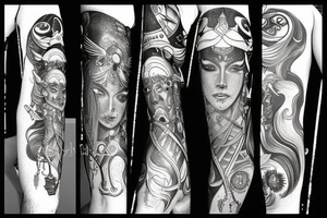 Spiritual Sagittarius warrior from planet jupiter and water horse 26/11/02 tattoo idea