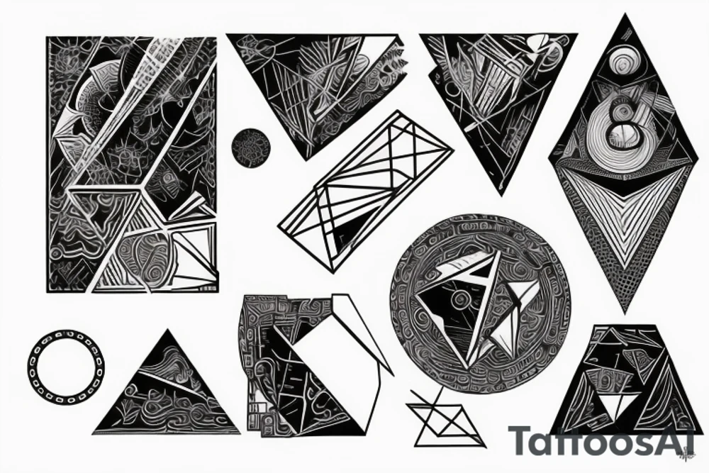 geometric figures tattoo idea