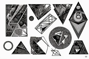 geometric figures tattoo idea