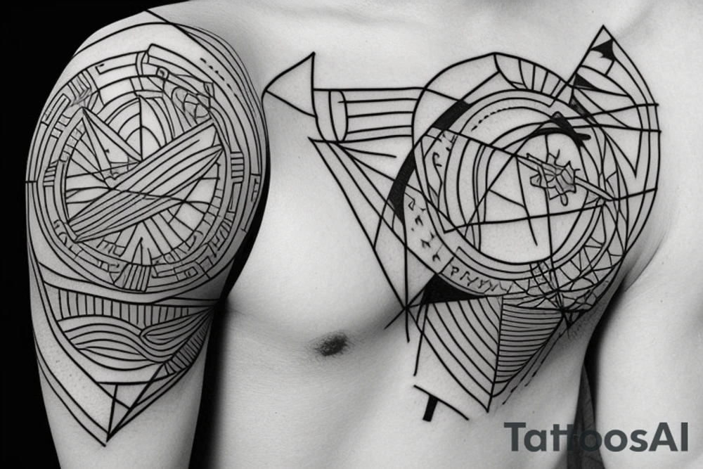 geometric figures tattoo idea
