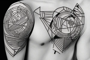 geometric figures tattoo idea