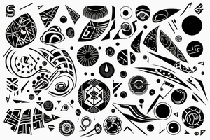 Letters М Л tattoo idea