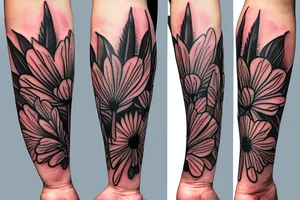 Flowers spikelets tattoo idea