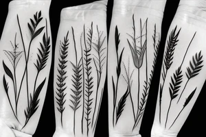 Flowers spikelets tattoo idea