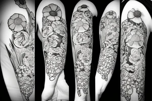 Flowers spikelets tattoo idea